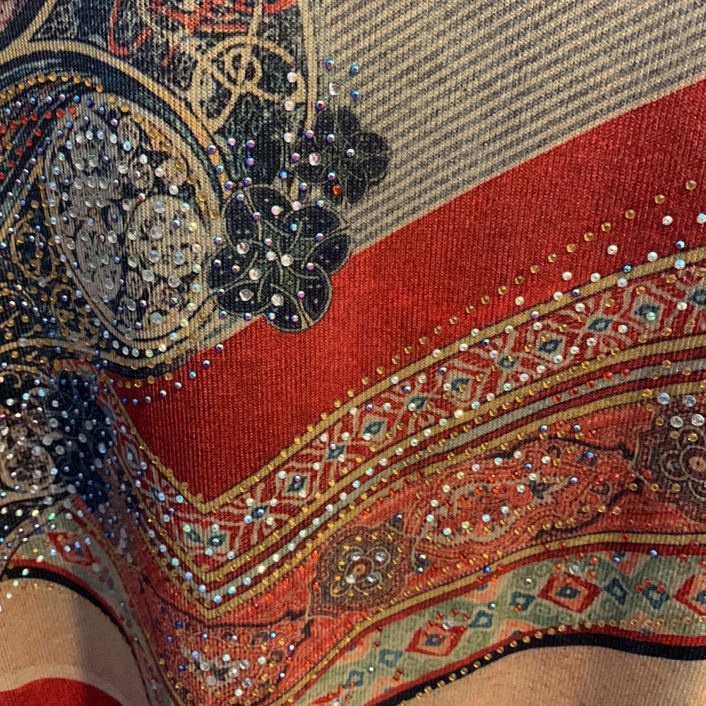 Stunning studded printed tunic XL - Picture 3 of 6